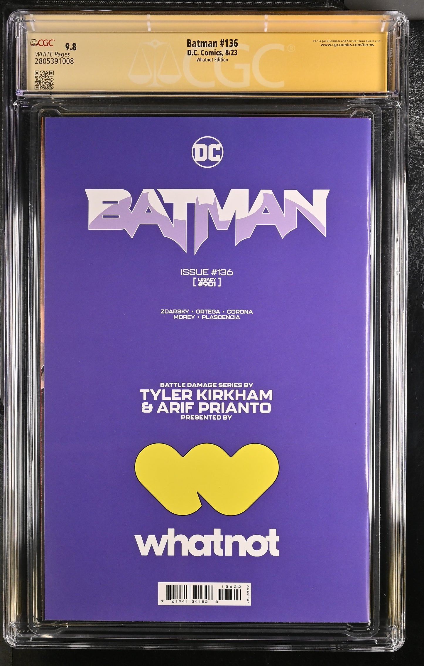 CGC 9.8 - Batman #136 - Signed Tyler Kirkham