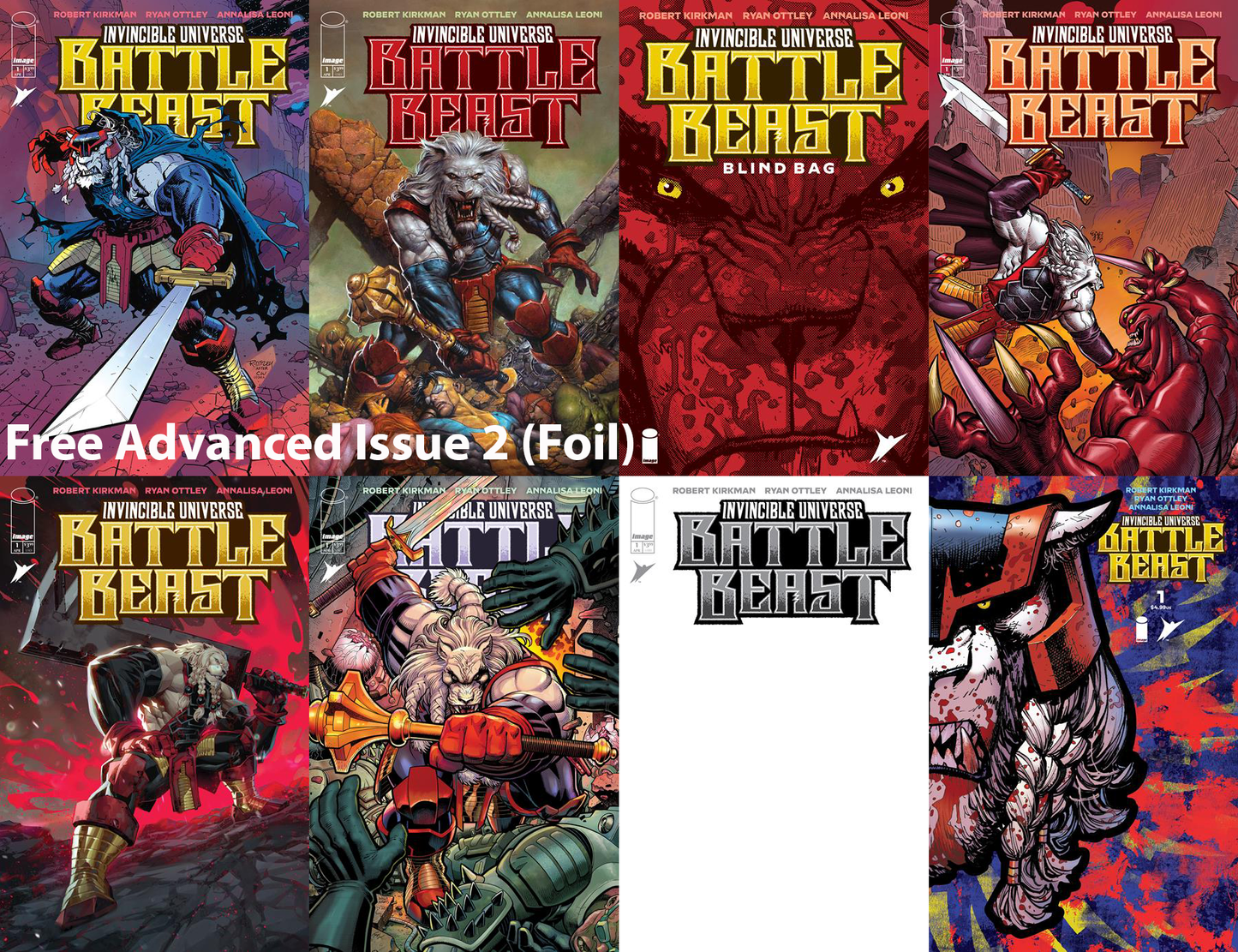 INVINCIBLE UNIVERSE: Battle Beast #1: CVR A-J (8x)