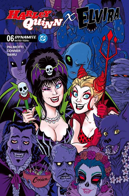 HARLEY QUINN X ELVIRA #6 CVR A AMANDA CONNER PARTY [FOC Date: 2026-02-16]