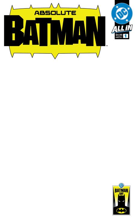 BATMAN DAY 2025 - ABSOLUTE BATMAN #1 CVR C BLANK VAR (Expected In-Store Date: 2025-09-20)