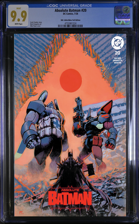CGC 9.9 - ABSOLUTE BATMAN #20 EXCLUSIVE SPOT FOIL -Dike Ruan - Ltd 1000