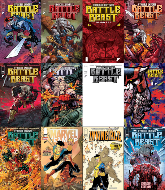 INVINCIBLE UNIVERSE: Battle Beast #1: CVR A-J (9x) & FOILS (3x): Marvel Team-Up #14, Invincible #19, ADVANCED EDITION #2
