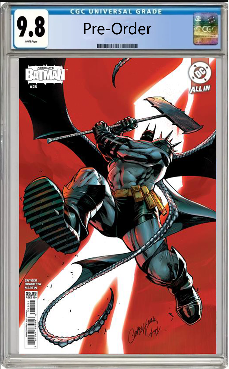 CGC 9.8 - ABSOLUTE BATMAN #25 CVR B J SCOTT CAMPBELL CARD STOCK VAR [FOC Date - 2026-09-28]