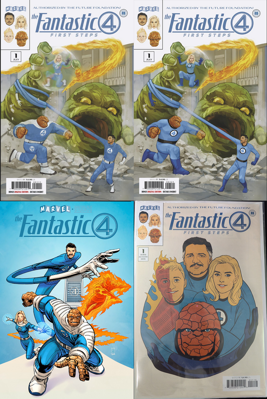 Marvel - Fantastic Four: First Steps #1 Cover A-C + SDCC 2025 Topps Exclusive (NM)